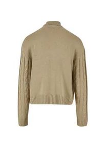 Rundhalspullover Urban Classics "Urban Classics Herren Boxy Roll Neck Sweater", Herren, Gr. M, wetsand, 100% Polyacryl, unifarben, oversize, herzf&ouml;rmiger Ausschnitt, Pullover Rundhalspullover