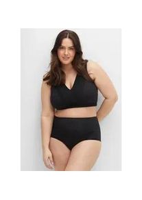 B&uuml;gelloser BH sheego, Damen, Gr. 110, Cup F, schwarz, 95% Baumwolle, 5% Elasthan, Spitze:12% Elasthan, 88% Polyamid, BHs