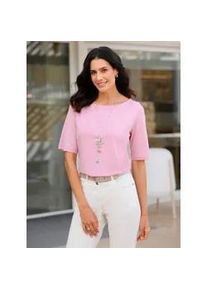 Kurzarmshirt Inspirationen "Shirt", Damen, Gr. 54, rosa (ros&eacute;), 50% Baumwolle, 50% Modal, unifarben, U-Boot-Ausschnitt, Shirts