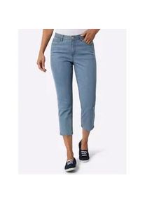 7/8-Jeans Casual Looks, Damen, Gr. 40, Normalgr&ouml;&szlig;en, blau, bleached, 99% Baumwolle, 1% Elasthan, unifarben, 7/8-L&auml;nge, Jeans