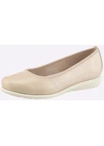 Ballerina Classic Basics, Damen, Gr. 39, beige, Lackleder, Leder, Basic, Schuhe Ballerina