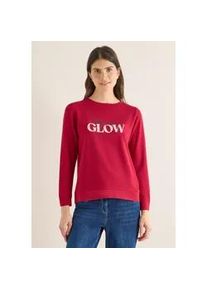 Langarmshirt Cecil, Damen, Gr. M (40), beaujolais rot, Stoff, 63% Modal, 35% Baumwolle, 2% Elasthan, unifarben, normal normal, U-Boot-Ausschnitt, B&uuml;ndchen, Shirts Langarmshirt, aus softem Materialmix