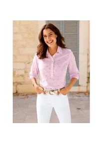 Hemdbluse Inspirationen, Damen, Gr. 44, hortensie, gestreift, 100% Baumwolle, gemustert, gestreift, mehrfarbig, Blusen Hemdbluse