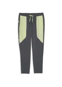 Trainingshose Puma "FLEX STRETCH Gewebte Trainingshose Herren", Damen, Gr. S, Normalgr&ouml;&szlig;en, galactic gray apple spritz gr&uuml;n, Obermaterial: 87% Polyester, 13% Elasthan; Taschenfutter: 100% Polyester, regular fit, Hosen Trainingshose