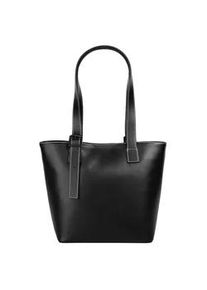 Shopper Bugatti "ZITA", Damen, Gr. B/H/T: 32cm x 25cm x 14cm onesize, schwarz, Kunstfaser, leicht gl&auml;nzend, unifarben, Taschen Shopper