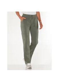 Schlupfhose Casual Looks, Damen, Gr. 42, Normalgr&ouml;&szlig;en, khaki, 98% Baumwolle, 2% Elasthan, unifarben, Hosen Schlupfhose