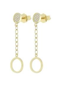 Adelia&acute;s Paar Ohrh&auml;nger ADELIA ́S "Damen Ohrringe &ndash; Ohrstecker aus 925 Silber", Damen, Gr. Damen, Silber 925 (Sterlingsilber), gold, Ohrringe, Eine sch&ouml;ne Geschenkidee f&uuml;r jeden Anlass