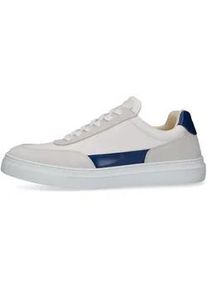 Sneaker Henry Stevens "Travis US", Herren, Gr. 42, wei&szlig;, blau, Kalbsleder, Schuhe Sneaker