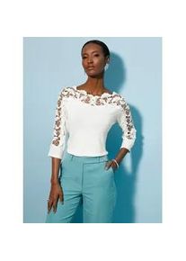 CR&Eacute;ATION L Strickpullover CREATION L "Pullover", Damen, Gr. 42, ecru, 70% Viskose, 30% Polyamid, unifarben, Pullover Strickpullover