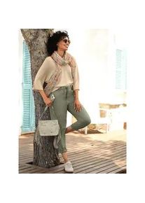 Strickpullover Heine "Pullover", Damen, Gr. 36/38, sand, 60% Viskose, 40% Baumwolle, unifarben, Pullover Strickpullover