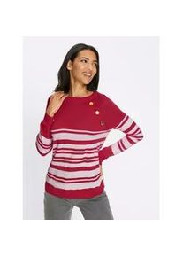 Streifenpullover Classic Basics "Ringel-Pullover", Damen, Gr. 40, rot, wei&szlig;, geringelt, 100% Polyacryl, gemustert, gestreift, mehrfarbig, Pullover Streifenpullover
