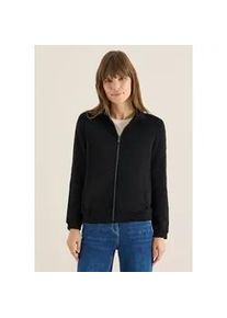 Cardigan Cecil, Damen, Gr. M (40), schwarz, Stoff, 47% Modal, 45% Polyester, 8% Elasthan, unifarben, normal normal, hoch geschlossener Ausschnitt, B&uuml;ndchen, Strickjacken, mit Stehkragen