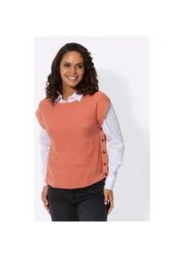 Pullunder Casual Looks "Pullunder", Damen, Gr. 40, orange (papaya), 50% Baumwolle, 50% Polyacryl, unifarben, Pullover Pullunder