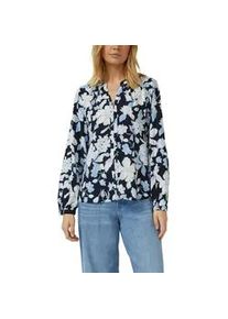 Langarmbluse s.Oliver, Damen, Gr. 40, blau floral, Web, Obermaterial: 100% Viskose, gemustert, regular fit normal, Rundhals, elastischer Bund, Blusen, mit All-Over Print
