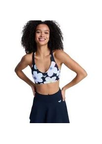 Sporttop Roxy "Heart Into It Pt", Damen, Gr. S, anthrazit im fleur real, Obermaterial: 75% recyceltem Microfaser, 25% Elasthan;, Tops Sporttop