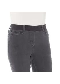 Bequeme Jeans Casual Looks, Damen, Gr. 42, Normalgr&ouml;&szlig;en, grau (dunkelgrau, denim), 80% Baumwolle, 19% Polyester, 1% Elasthan, unifarben, lang, Jeans