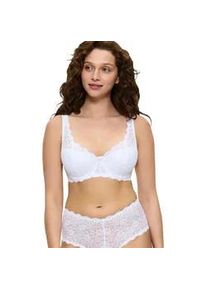 Balconette-BH Triumph "Amourette", Damen, Gr. 75, Cup E, wei&szlig;, Microtouch, Obermaterial: 49% Polyamid, 20% Elasthan, 18% Baumwolle, 13% Polyester, unifarben, BHs Balconette-BH, Stretch-Spitze, weich, feminin, breite Tr&auml;ger