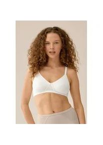 B&uuml;gelloser BH Naturana "Modern Minimizer", Damen, Gr. 100, Cup G, beige (ecru), Obermaterial: 80% Polyamid, 20% Elasthan, unifarben, bequem, BHs, verstellbare Tr&auml;ger, ohne B&uuml;gel, feminin, bequem
