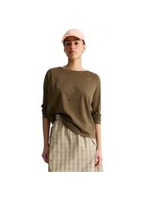 Marc O'Polo Langarmshirt MARC O'POLO DENIM "mit Raglan-&Auml;rmeln", Damen, Gr. XS, hazelnut braun, Obermaterial: 100% Baumwolle, unifarben, relaxed fit, Rundhals, normaler Saum, Shirts Langarmshirt