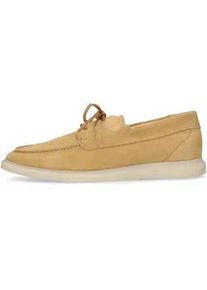 Bootsschuh Henry Stevens "Elia DS", Herren, Gr. 44, honig, Kalbsvelours, Schuhe Bootsschuh