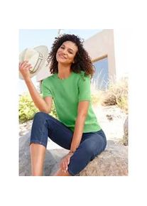 Kurzarmpullover Casual Looks "Kurzarm-Pullover", Damen, Gr. 44, apfel, 100% Baumwolle, unifarben, Pullover