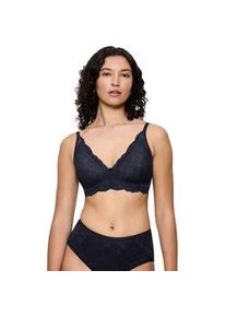 B&uuml;gelloser BH Triumph "Amourette Charm T", Damen, Gr. 70, Cup B, grau (ink gray), Spitze, Obermaterial: 70% Polyamid, 28% Elasthan, 2% Modal, BHs, Stretch-Spitze, leicht, weich, tiefer V-Ausschnitt