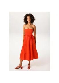 Sommerkleid Aniston CASUAL, Damen, Gr. 40, N-Gr, rot (orangerot), Web, Obermaterial: 100% Baumwolle, unifarben, figurumspielend kniefrei, Kleider Sommerkleid, - auch als Maxirock tragbar - NEUE KOLLEKTION