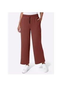 Sweathose Casual Looks, Damen, Gr. 36, Normalgr&ouml;&szlig;en, rotbraun, 50% Baumwolle, 50% Polyester, unifarben, Hosen Sweathose