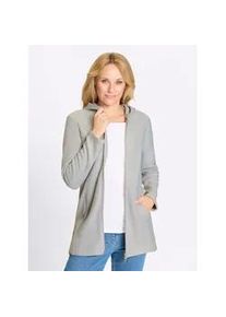 Fleecejacke Classic Basics, Damen, Gr. 40, hellgrau, 100% Polyester, unifarben, Jacken Fleecejacke