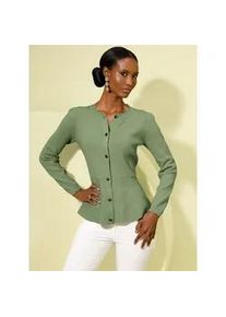 CR&Eacute;ATION L Strickjacke CREATION L, Damen, Gr. 48, eucalyptus, 50% Polyamid, 25% Modal, 25% Viskose, unifarben, Strickjacken Strickjacke