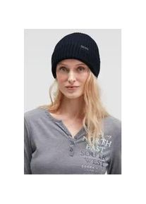 Strickm&uuml;tze SOCCX, Damen, Gr. onesize, blau, Materialmix, unifarben, M&uuml;tzen Strickm&uuml;tze, mit breitem Umschlag