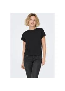 Kurzarmshirt Only "ONLERICA S/S TOP JRS NOOS", Damen, Gr. S, schwarz, Jersey, Obermaterial: 100% Baumwolle, unifarben, oversize normal, Rundhals, Shirts