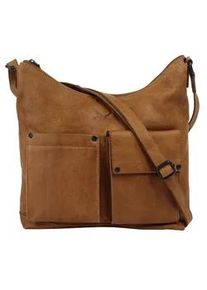Umh&auml;ngetasche Sansibar, Damen, Gr. B/H/T: 29cm x 25cm x 10cm onesize, braun (cognac), Leder, leicht gl&auml;nzend, unifarben, Taschen Umh&auml;ngetasche, echt Leder
