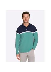 Langarmshirt Catamaran "Langarm-Poloshirt", Damen, Gr. 52/54, marine, salbei, gestreift, 100% Baumwolle, gemustert, gestreift, mehrfarbig, Shirts Langarmshirt