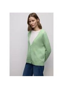 Cardigan Street One, Damen, Gr. 44, pale mint gr&uuml;n meliert, Web, 37% Baumwolle, 34% Polyacryl, 26% Polyester, 3% Elasthan, unifarben, normal normal, V-Ausschnitt, Rippb&uuml;ndchen, Strickjacken, mit V-Ausschnitt