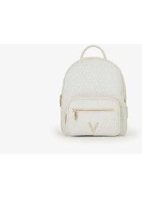 Cityrucksack Valentino BAGS "QUEEN RE", Damen, Gr. B/H/T: 27cm x 31cm x 10cm, ecru, multi, Lederimitat, Rucks&auml;cke Cityrucksack, Damen Freizeitrucksack mit RV-Vordertasche mit zwei F&auml;chern