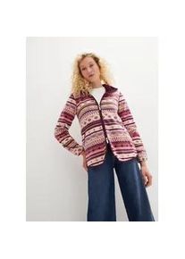 Fleecejacke bonprix "Kapuzen-Fleecejacke mit Norweger-Muster", Damen, Gr. 44/46 (L), wei&szlig; (beerensorbet norwegermuster), Fleece, Obermaterial: 100% Polyester. Kapuzenfutter: 100% Polyester, gemustert, A-Linie Po-bedeckend, Rundhals, elastischer Bund, Jacken Fleecejacke, mit Norweger-Muster, mit Kapuze, kuscheliges Material