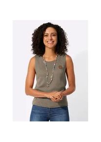 Pullunder Casual Looks "Stricktop", Damen, Gr. 36, schlamm, 100% Polyacryl, unifarben, Pullover Pullunder