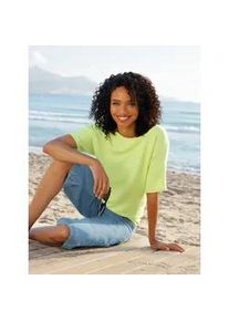 Rundhalspullover Heine "Pullover", Damen, Gr. 40, pistazie, 100% Baumwolle, unifarben, Pullover Rundhalspullover