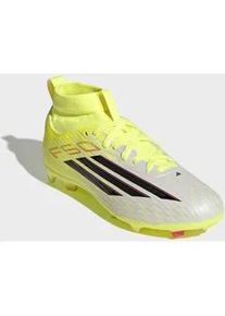Fu&szlig;ballschuh Adidas PERFORMANCE "F50 LEAGUE MID CUT FIRM GROUND / MULTI GROUND KIDS", M&auml;dchen, Gr. 31, team solar gelb 2, core schwarz, lucid rot, Synthetik, Textil, Schuhe Fu&szlig;ballschuh, f&uuml;r viele verschiedene B&ouml;den geeignet, f&uuml;r Kinder & Jugendliche