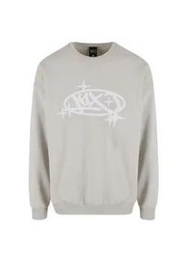 Rundhalspullover K1x "K1x K1x Stars Logo Crewneck", Herren, Gr. S, grau, 65% Baumwolle, 35% Polyester, mehrfarbig, normal, Rundhals, Pullover Rundhalspullover