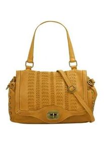 Henkeltasche Samantha Look, Damen, Gr. B/H/T: 33cm x 23cm x 7cm onesize, gelb, Leder, Taschen, echt Leder, Made in Italy