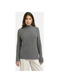 Smith & Soul Rollkragenpullover SMITH & SOUL, Damen, Gr. S, dunkelgrau, Rippstrick, Material: 35% Polyamid, 30% Viskose, 30% Wolle, 5% Kaschmir, unifarben, regular fit normal, Rundhals, Raglan&auml;rmel gerader Abschluss, Pullover Rollkragenpullover, im Rippstrickmuster