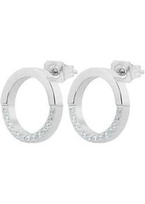 Adelia&acute;s Paar Ohrh&auml;nger ADELIA ́S "Damen Ohrringe &ndash; Ohrstecker aus Edelstahl mit Strass Steinchen", Damen, Gr. Damen, Edelstahl, silber, Ohrringe, Zum Verschenken &ndash; ideal zum Geburtstag