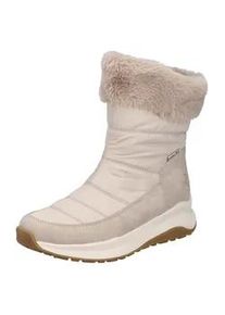 Winterboots Rieker, Damen, Gr. 37, hellbeige, Lederimitat, Textil, Schuhe Winterboots, Plateauboots, Winterstiefelette mit RiekerTEX-Membran