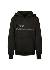 Mister Tee Kapuzensweatshirt MISTERTEE "MisterTee Herren Kids Love Definition Hoody", Jungen, Gr. 122/128, schwarz, 65% Baumwolle, 35% Polyester, unifarben, Sweatshirts