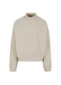 Sweater Urban Classics "Urban Classics Herren Oversized Polar Fleece Crew", Herren, Gr. L, wetsand, 100% Polyester, unifarben, Sweatshirts Sweater