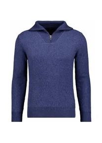 Rundhalspullover Ragman, Herren, Gr. 48, blau (marineblau), 95% Baumwolle 5% Kaschmir, Pullover Rundhalspullover