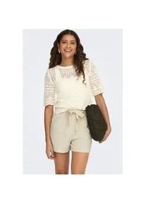 Jacqueline de Yong Kurzarmpullover JDY "JDYSUN LAY 2/4 PULLOVER KNT NOOS", Damen, Gr. M, eggnog, Strick, Obermaterial: 100% Polyacryl, unifarben, h&uuml;ftlang, Rundhals, Pullover, Strukturstrick