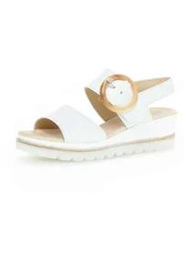 Plateausandaletten Gabor "Plateau Sandale", Damen, Gr. 35,5, wei&szlig;, Schuhe